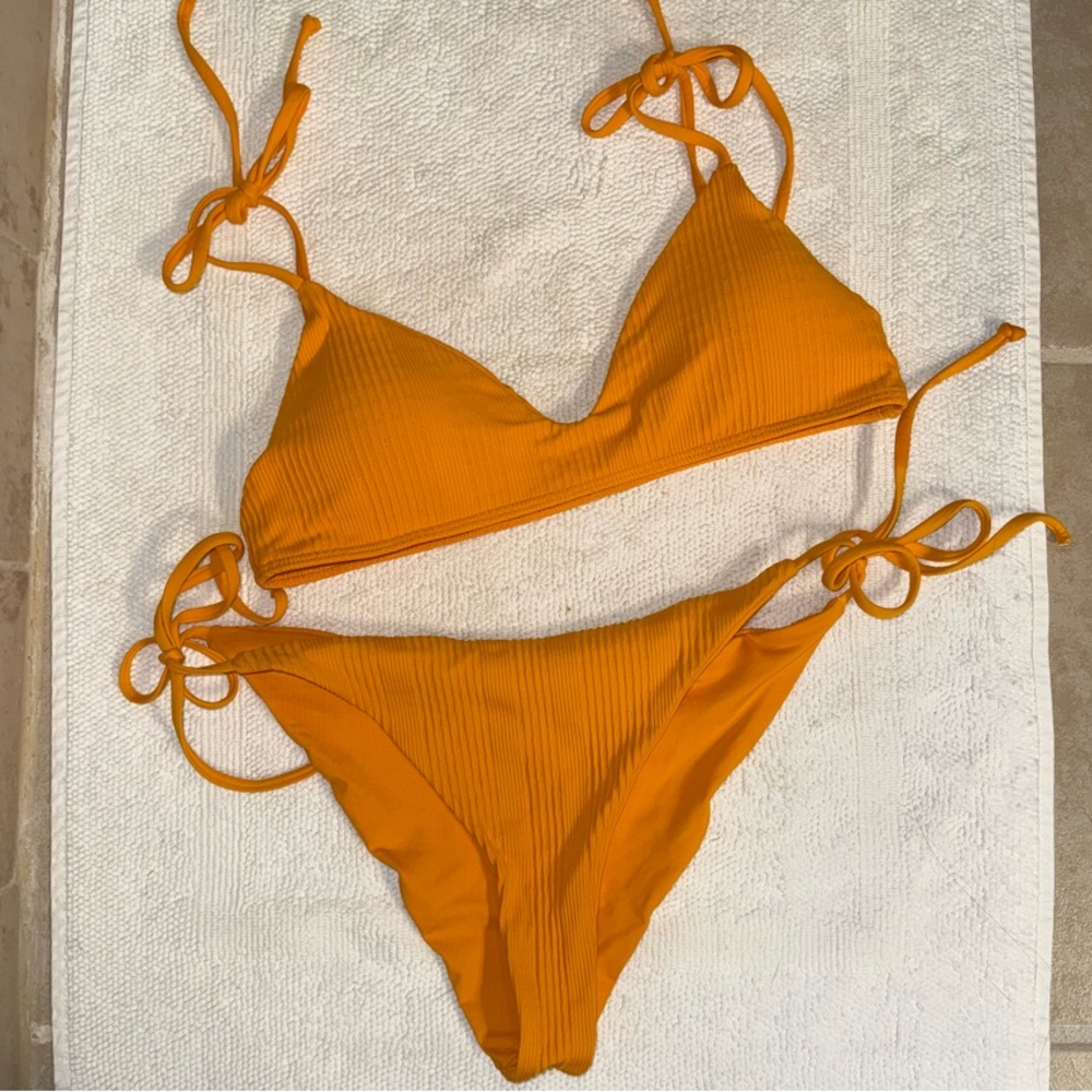 L Space Mango Pointelle Rib Bikini Set